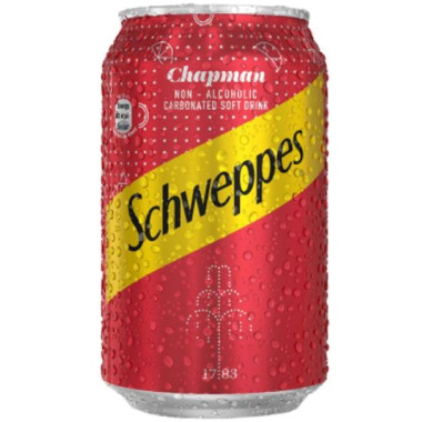 SCHWEPPES CHAPMAN NON-ALCOHOLIC CARBONATED SOFT DRINK 33 CL